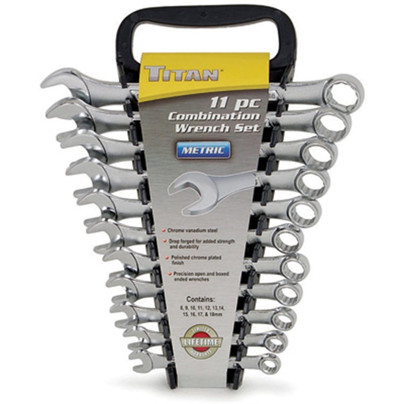 Titan 17328 11Pc Metric Combo Wrench Set - Pelican Power Tool