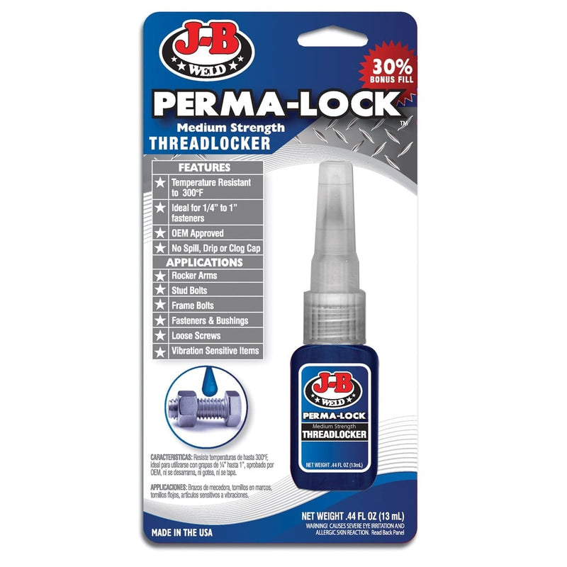 J B Weld 24213 J-B Weld Perma-Lock 13 Ml. Blue Threadlocker - Pelican Power Tool