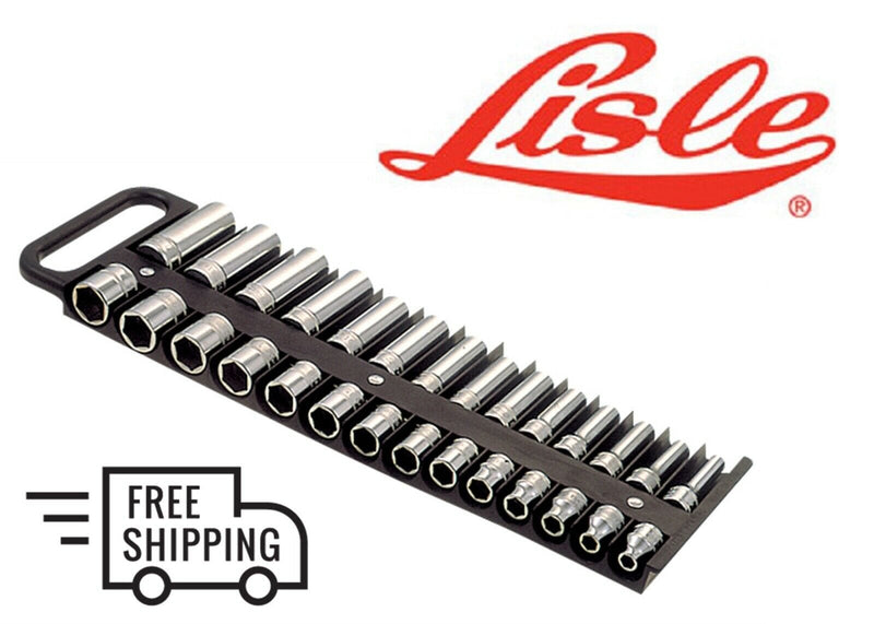 Lisle 40210 Socket Holder Magnetic 3/8In Dr F/28 Sockets Black - Pelican Power Tool