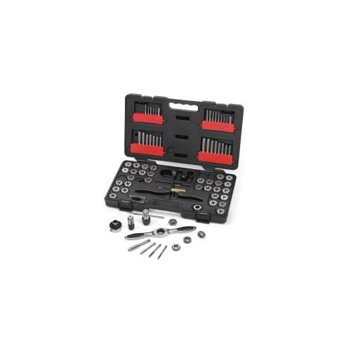 GearWrench 3887 75-Piece Fract. SAE/Metric Ratcheting Tap and Die Set - Pelican Power Tool