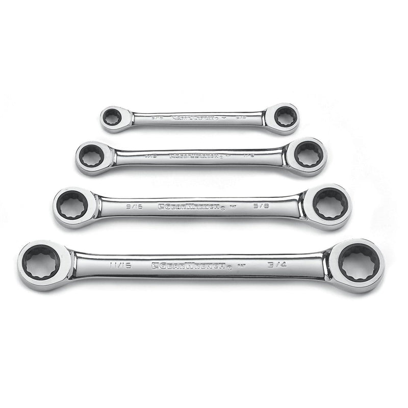 GearWrench EHT9240 Wrench Ratcheting Dble Box End Set Sae 4 Pc Gearwr - Pelican Power Tool