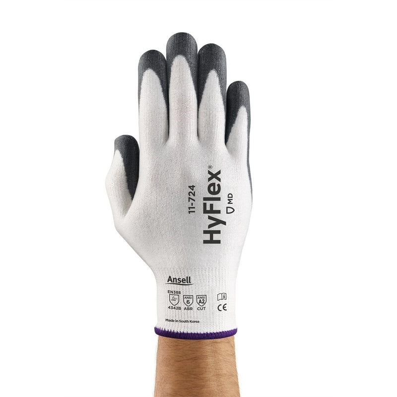 ANSELL 11724060-CASE 144Pr Glove Hyflex 11-724 Med Duty Cut Prtctn Sz 6 - Pelican Power Tool