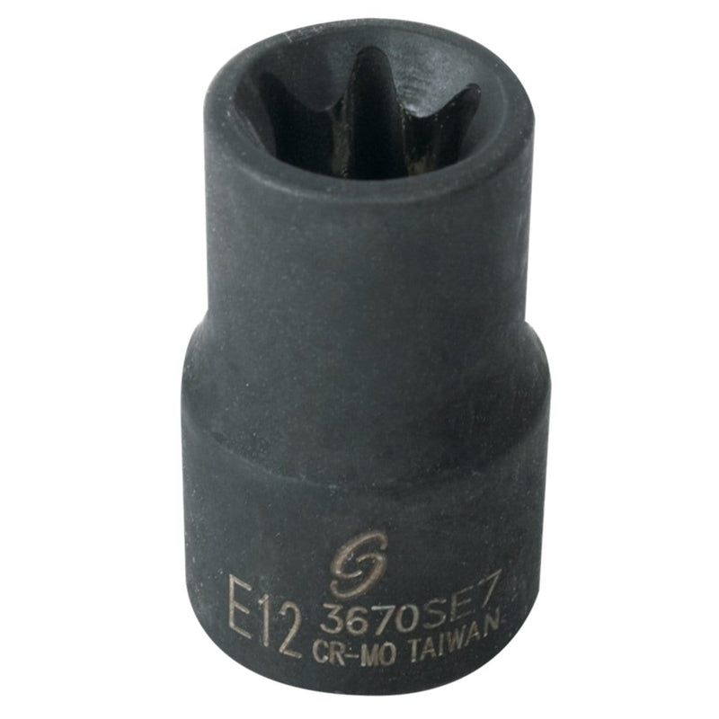 Sunex 3670SE7 3/8" Dr. External Star Impact Socket E12 - Pelican Power Tool