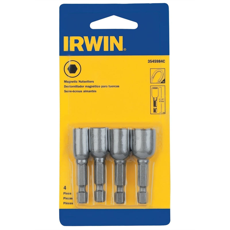 Irwin Industrial IWAF242-4 4 Pc. Magnetic Nut Setter Set - Pelican Power Tool