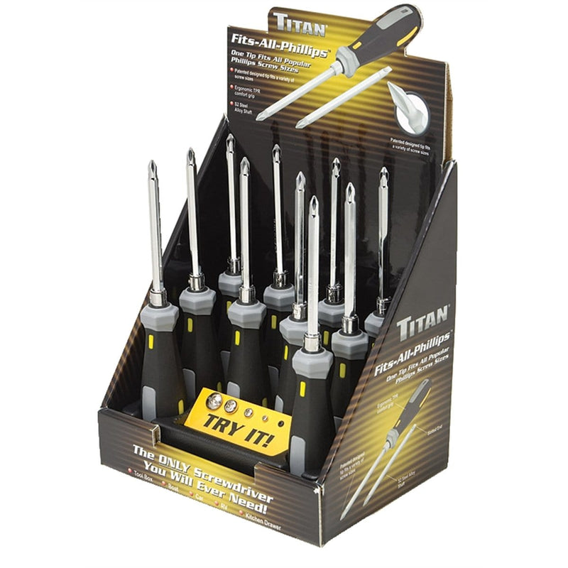 Titan 11009-10 One-Tip-Fits-All Screwdriver Counter D - Pelican Power Tool