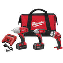 Milwaukee 2696-23 M18 Imp Wrench Flashlight 3-Pc Kit - Pelican Power Tool