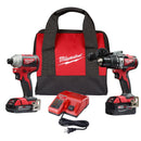 Milwaukee 2893-22CX M18 Brushless Hammer Drill/Imp Driver 2-Tool Combo Kit - Pelican Power Tool