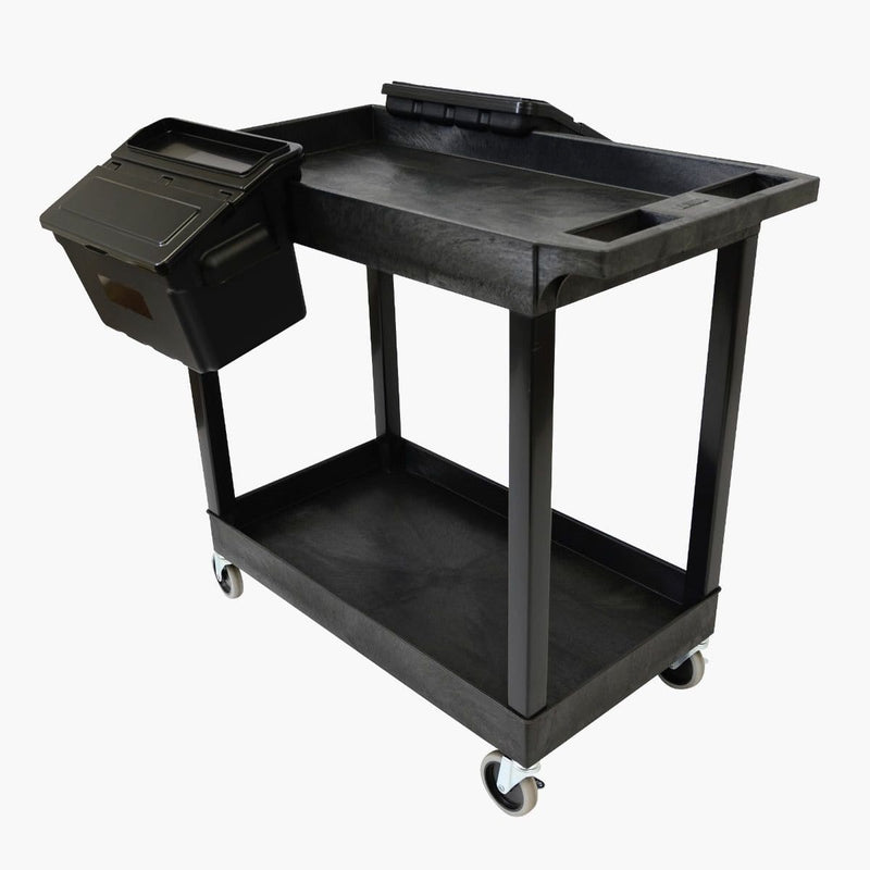 Luxor EC11-B-OUTRIG Luxor Two Shelf Cart With Outrigger Bins - Pelican Power Tool