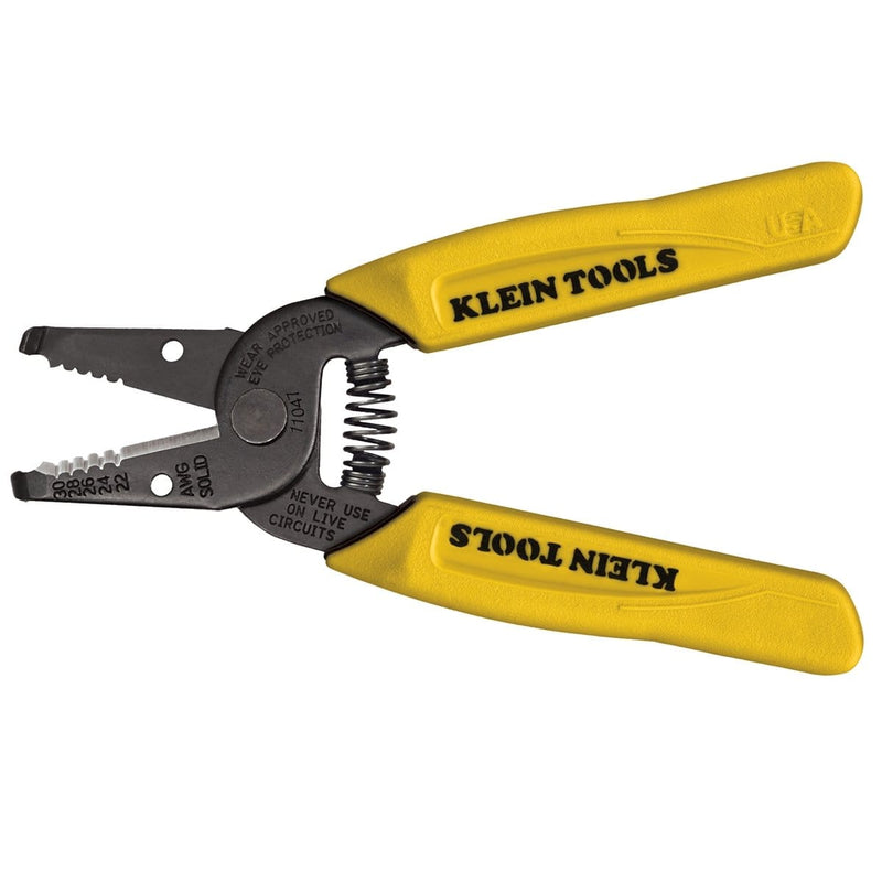 Klein Tools 11047 Wire Stripper-Cutter Flat Design For 22-30 Awg Solid Wire - Pelican Power Tool