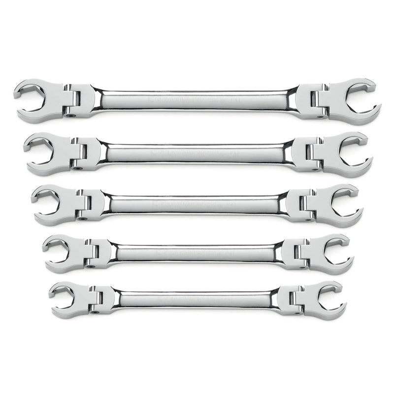 GearWrench 81910 5Pc Flex Flare Nut Wrench Set Sae - Pelican Power Tool